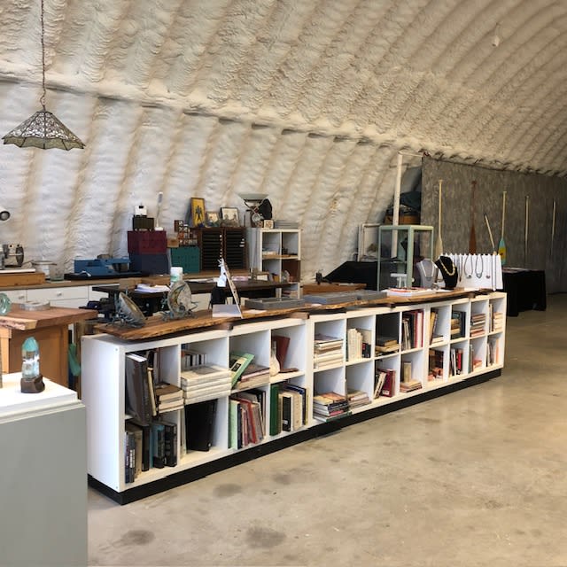 Jeannine's jewelry workshop.